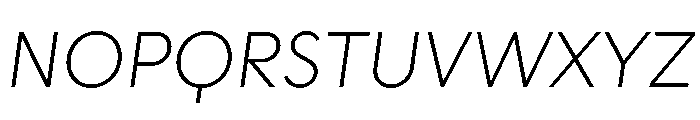 STKAstro ThinItalic Font UPPERCASE