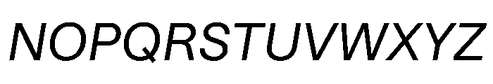 STKBureauSans BookItalic Font UPPERCASE