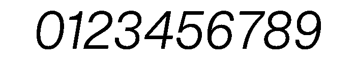 STKBureauSans LightItalic Font OTHER CHARS