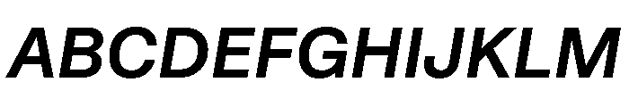 STKBureauSans SemiBoldItalic Font UPPERCASE