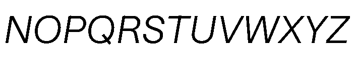 STKBureauSansCollection LightItalic Instance Font UPPERCASE