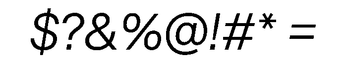 STKBureauSansComplete LightItalic Instance Font OTHER CHARS