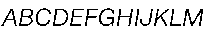 STKBureauSansComplete LightItalic Instance Font UPPERCASE