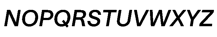 STKBureauSansComplete MediumItalic Instance Font UPPERCASE