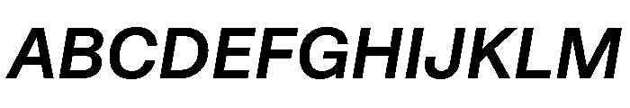 STKBureauSansComplete SemiBoldItalic Instance Font UPPERCASE