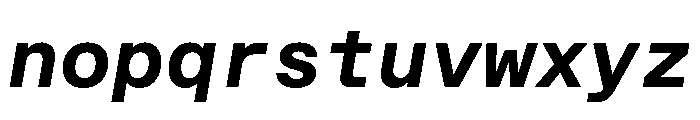 STKBureauSansMono BoldItalic Font LOWERCASE