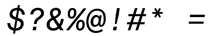STKBureauSansMono BookItalic Font OTHER CHARS