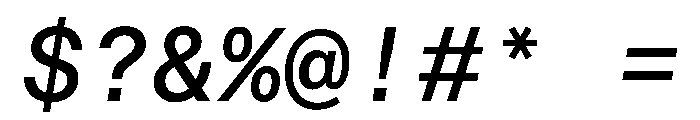 STKBureauSansMono Italic Font OTHER CHARS