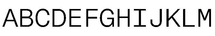 STKBureauSansMono Light Font UPPERCASE