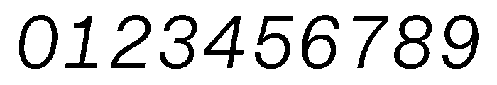 STKBureauSansMono LightItalic Font OTHER CHARS