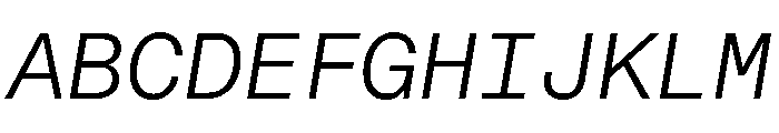 STKBureauSansMono LightItalic Font UPPERCASE