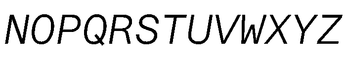 STKBureauSansMono LightItalic Font UPPERCASE