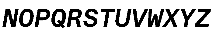 STKBureauSansMono SemiBoldItalic Font UPPERCASE