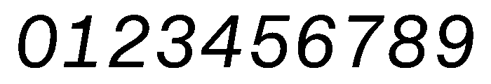 STKBureauSansMonoComplete BookItalic Instance Font OTHER CHARS