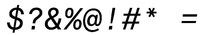 STKBureauSansMonoComplete BookItalic Instance Font OTHER CHARS