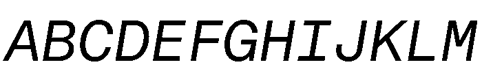 STKBureauSansMonoComplete BookItalic Instance Font UPPERCASE