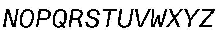 STKBureauSansMonoComplete BookItalic Instance Font UPPERCASE