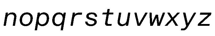 STKBureauSansMonoComplete BookItalic Instance Font LOWERCASE