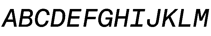 STKBureauSansMonoComplete Italic Instance Font UPPERCASE