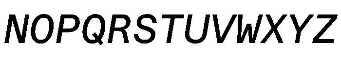 STKBureauSansMonoComplete Italic Instance Font UPPERCASE