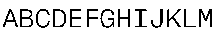 STKBureauSansMonoComplete Light Instance Font UPPERCASE