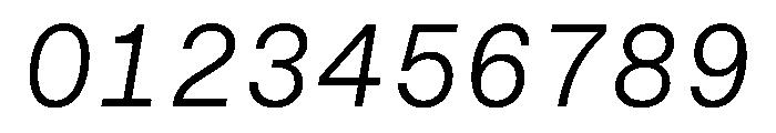 STKBureauSansMonoComplete LightItalic Instance Font OTHER CHARS