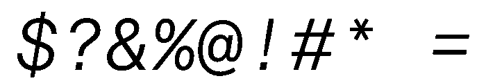 STKBureauSansMonoComplete LightItalic Instance Font OTHER CHARS