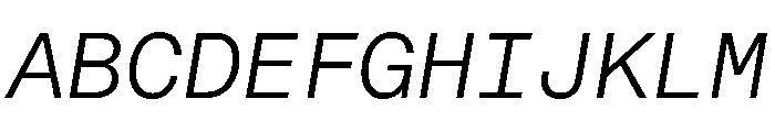STKBureauSansMonoComplete LightItalic Instance Font UPPERCASE