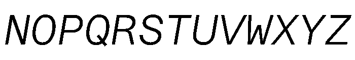 STKBureauSansMonoComplete LightItalic Instance Font UPPERCASE