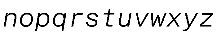 STKBureauSansMonoComplete LightItalic Instance Font LOWERCASE