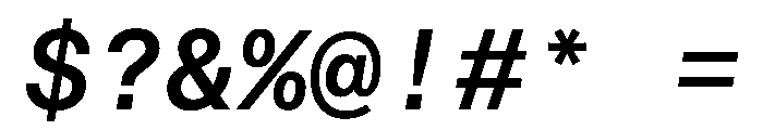 STKBureauSansMonoComplete MediumItalic Instance Font OTHER CHARS