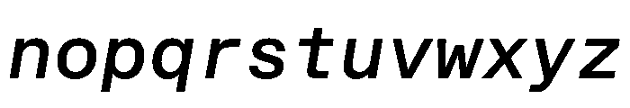STKBureauSansMonoComplete MediumItalic Instance Font LOWERCASE