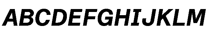 STKBureauSansSemiMono BoldItalic Font UPPERCASE