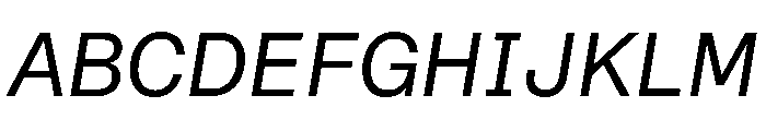 STKBureauSansSemiMono BookItalic Font UPPERCASE