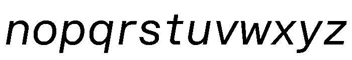 STKBureauSansSemiMono BookItalic Font LOWERCASE