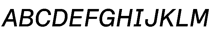 STKBureauSansSemiMono Italic Font UPPERCASE