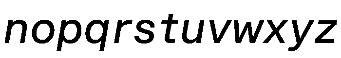 STKBureauSansSemiMono Italic Font LOWERCASE