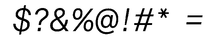 STKBureauSansSemiMono LightItalic Font OTHER CHARS
