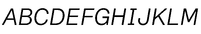 STKBureauSansSemiMono LightItalic Font UPPERCASE