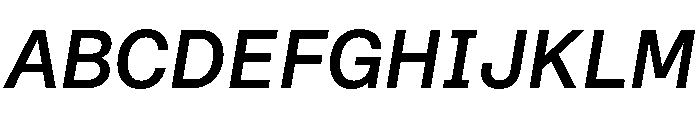 STKBureauSansSemiMono MediumItalic Font UPPERCASE