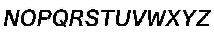 STKBureauSansSemiMono MediumItalic Font UPPERCASE