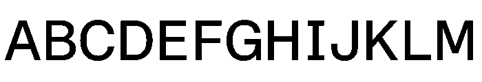 STKBureauSansSemiMono Regular Font UPPERCASE