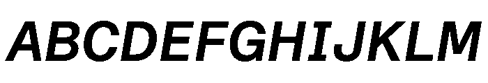 STKBureauSansSemiMono SemiBoldItalic Font UPPERCASE