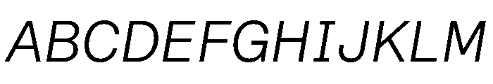 STKBureauSansSemiMonoComplete LightItalic Instance Font UPPERCASE