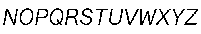 STKBureauSansSemiMonoComplete LightItalic Instance Font UPPERCASE