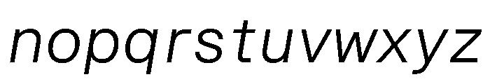 STKBureauSansSemiMonoComplete LightItalic Instance Font LOWERCASE