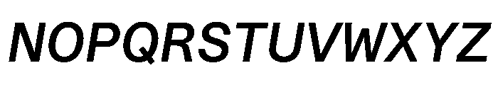 STKBureauSansSemiMonoComplete MediumItalic Instance Font UPPERCASE