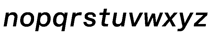STKBureauSansSemiMonoComplete MediumItalic Instance Font LOWERCASE