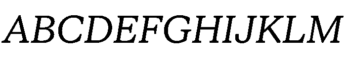 STKBureauSerif BookItalic Font UPPERCASE