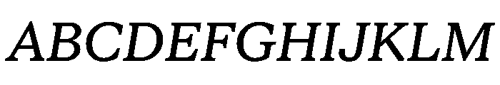 STKBureauSerif Italic Font UPPERCASE
